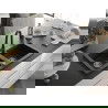 Mexen Mario Granitspüle 2-Becken mit Küchenarmatur Elia, schwarz/silber metallic - 6504-73-670101-70