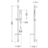 Mexen Mino DQ72 Badewannen-Set, schwarz - 72413DQ72-70
