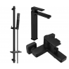 Mexen Mino DQ72 Badewannen-Set, schwarz - 72413DQ72-70