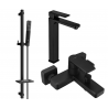 Mexen Mino DQ72 bath set, black - 72413DQ72-70