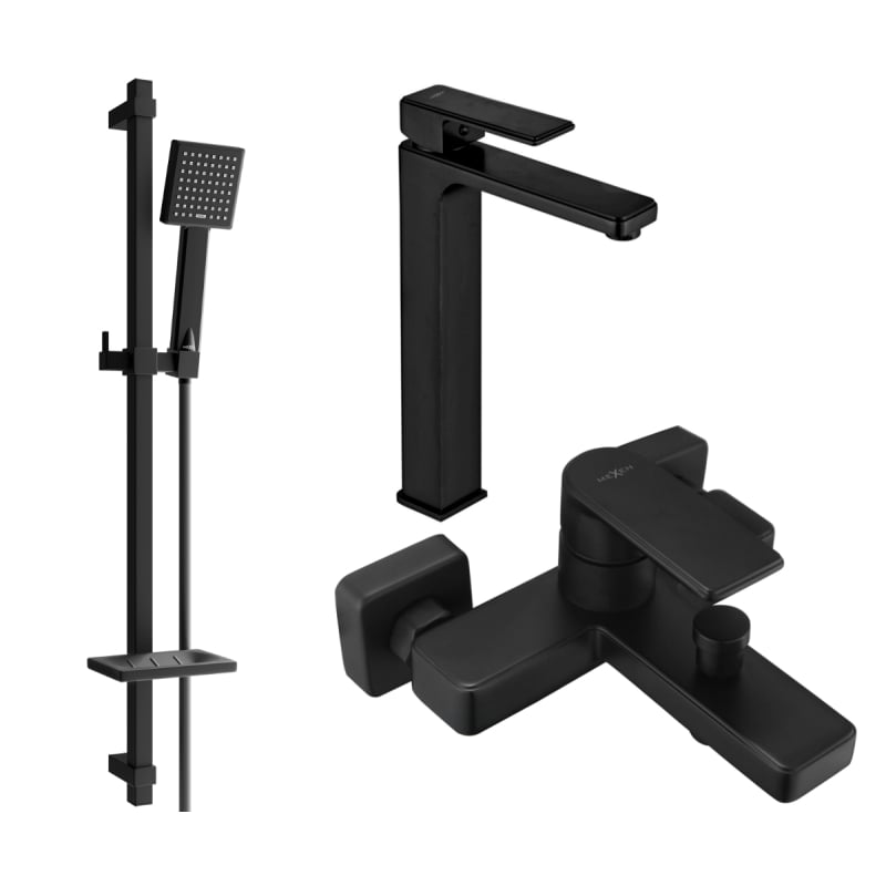Mexen Mino DQ45 vannide komplekt, must - 72413DQ45-70