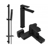 Mexen Mino DQ77 Badewannen-Set, Schwarz - 72413DQ77-70