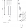 Mexen Mino R45 Badewannen-Set, schwarz - 72413R45-70