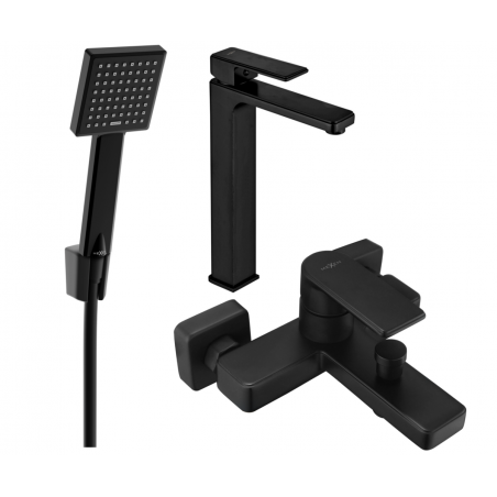 Mexen Mino Ensemble de baignoire R45, noir - 72413R45-70