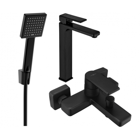 Mexen Mino R45 ensemble pour baignoire, noir - 72413R45-70