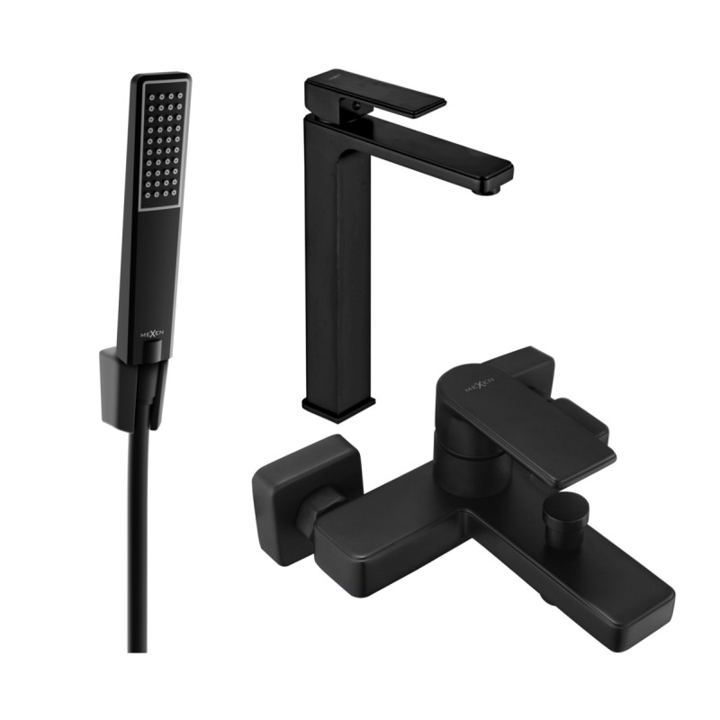 Mexen Mino R72 vannitarvikute komplekt, must - 72413R72-70