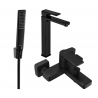 Mexen Mino R72 Badewannenset, schwarz - 72413R72-70
