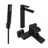 Mexen Mino R77 bath set, black - 72413R77-70