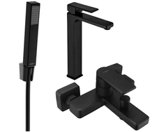 Mexen Mino R77 Badezimmerset, schwarz - 72413R77-70