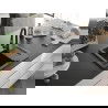 Mexen Enzo granit Spüle 1-beckig mit Abtropffläche und Küchenarmatur Elia, schwarz/silber metallic - 6506-73-670101-70-B