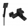 Mexen Mino R45 bathtub faucet with shower set, black - 7243R45-70