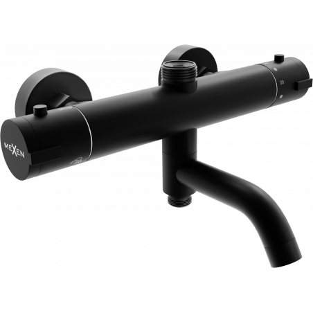 Mexen Kai termostatisks vannas un dušas jaucējkrāns, melns - 77900-70