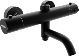 Mexen Kai grifo termostático de bañera-ducha, negro - 77900-70