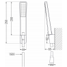 Mexen Mino R72 Bathtub Faucet Set with Shower, Black - 7243R72-70