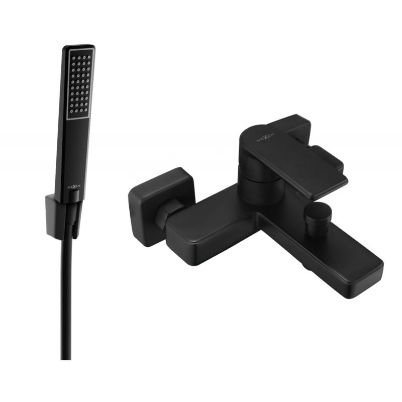 Mexen Mino R72 Badewannenarmatur mit Duschset, schwarz - 7243R72-70