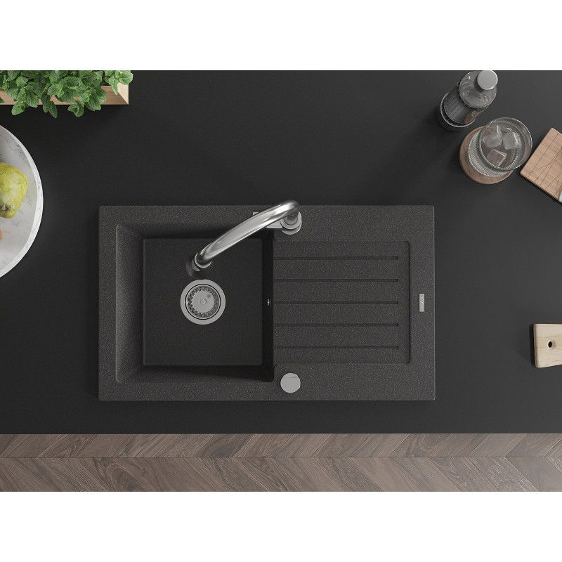 Mexen Pablo νεροχύτης γρανιτένιος μονοβάθμιος με στραγγιστήρα και