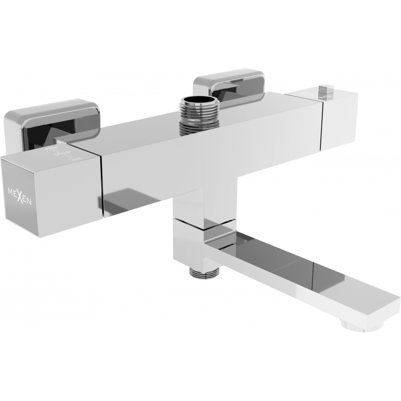 Mexen Cube thermostatische Wannen-Duscharmatur, Chrom - 77910-00