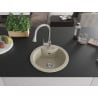 Mexen Diego Granitspüle 1-beckig mit Küchenarmatur Elia, beige - 6512-69-670101-00