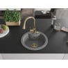 Mexen Diego 1-bowl granite sink with Elia kitchen tap, grey - 6512-71-670101-50