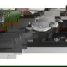 Mexen Bruno Granitspüle 1-Becken mit Abtropffläche und Küchenarmatur Elia, schwarz/silber metallik - 6513-73-670101-70