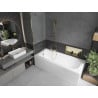 Mexen Vega rechteckige Wanne 170 x 70 cm mit Verkleidung und einflügeliger 50 cm Trennwand, transparent, gold - 550117070X95050?