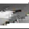 Mexen Vega rechthoekig bad 150 x 70 cm met ombouw en 1-delige douchewand 60 cm, transparant, goud - 550115070X9506000050