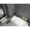 Mexen Vega rectangular bathtub 170 x 70 cm with casing and 1-panel screen 70 cm, transparent, gold - 550117070X9507000050