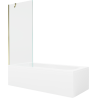 Mexen Vega rechteckige Badewanne 180 x 80 cm mit Verkleidung und 1-flügeliger Trennwand 80 cm, transparent, gold - 550118080X95?