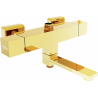 Mexen Cube thermostatic bath and shower mixer, gold - 77910-50