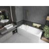 Mexen Vega rechthoekig bad 170 x 70 cm met ombouw en 1-delig scherm 90 cm, transparant, goud - 550117070X9509000050