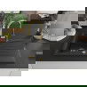 Mexen Cesar Granitspüle 1-Becken mit Abtropffläche und Küchenarmatur Elia, schwarz/silber metallic - 6514-73-670101-50