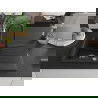 Mexen Cesar Granitspüle 1-Becken mit Abtropffläche und Küchenarmatur Elia, schwarz/silber metallic - 6514-73-670101-70