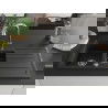 Mexen Andres Granitspüle 1,5-Becken mit Abtropffläche und Küchenarmatur Elia, schwarz/silber metallic - 6515-73-670101-00