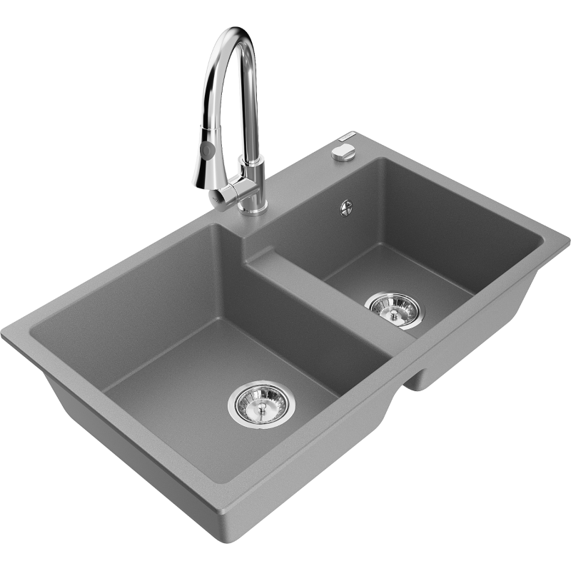 Mexen Tomas zwee-Kummer Granitspullsteng mat Kichekraan Elia, gro - 6516-71-670101-00