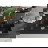 Mexen Tomas Granitspüle 2-Becken mit Küchenarmatur Elia, schwarz/silber metallic - 6516-73-670101-00