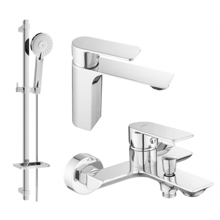 Mexen Alexa DQ40 bathtub set, chrome - 71203DQ40-00