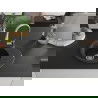 Mexen Kevin granieten spoelbak met 1 bak, afdruiprek en keukenkraan Elia, zwart/goud metallic - 6517-75-670101-00