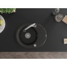 Mexen Kevin granit gootsteen 1-komorige met afdruiprek en keukenmengkraan Elia, zwart/goud metallic - 6517-75-670101-00