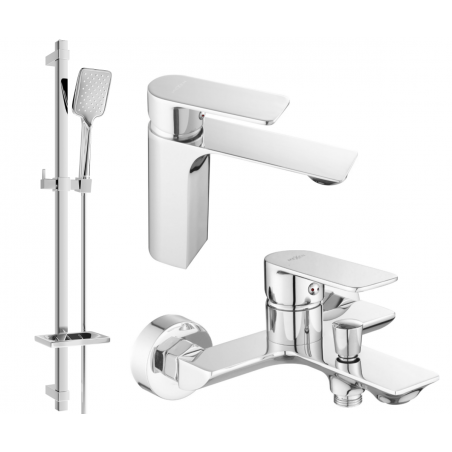 Mexen Alexa DQ62 conjunto de bañera, cromo - 71203DQ62-00