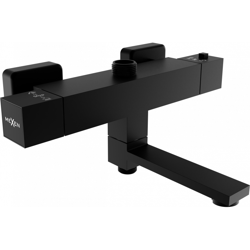Mexen Cube thermostatesch Buedbidden-Duscharmatur, schwaarz - 77910-70