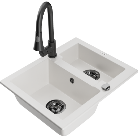 Mexen Carlos νεροχύτης γρανίτης 1,5 διαμερίσματος με μπαταρία κουζίνας Elia,