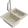 Mexen Carlos Granitspullsteng mat 1,5-Deeler mat Kichekraan Elia, beige - 6518-69-670101-00