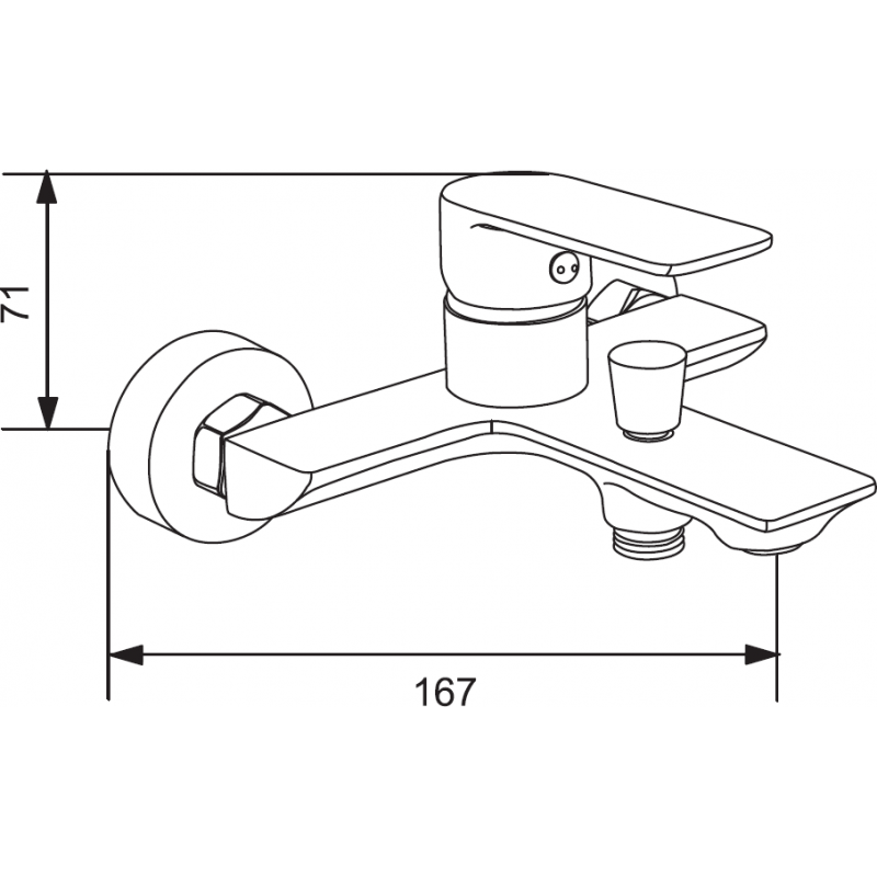 Mexen Alexa DS62 Badewannenset, Chrom - 71203DS62-00