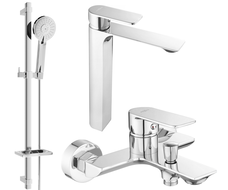 Mexen Alexa DQ40 conjunto de bañera, cromo - 71213DQ40-00