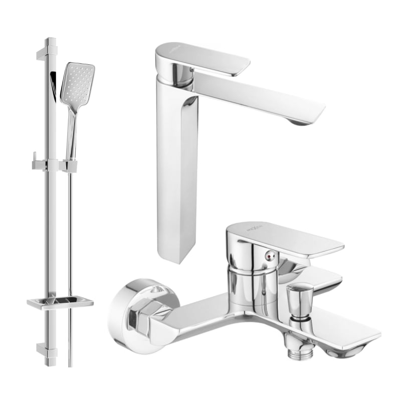 Mexen Alexa DQ62 vannikomplekt, kroom - 71213DQ62-00