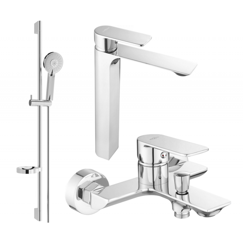 Mexen Alexa DS40 bath set, chrome - 71213DS40-00