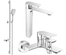 Mexen Alexa DQ62 conjunto de baño, cromo - 71213DS62-00