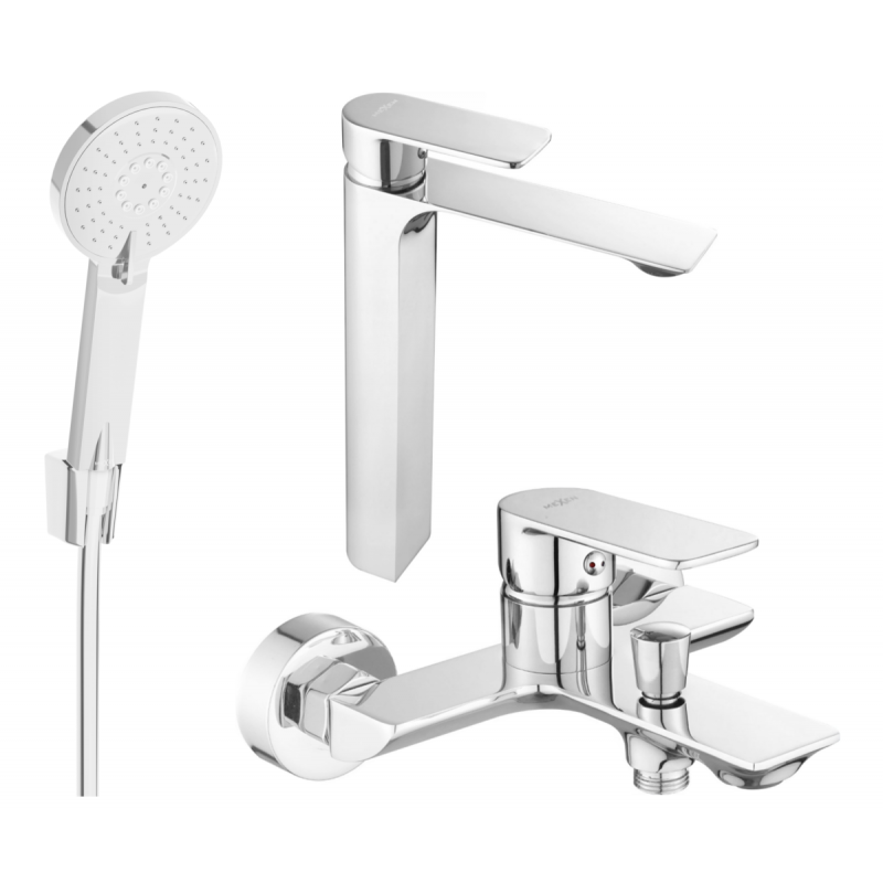 Mexen Alexa R40 kylpyammeen setti, kromi - 71213R40-00