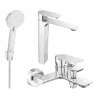 Mexen Alexa R40 zestaw wannowy, chrom - 71213R40-00