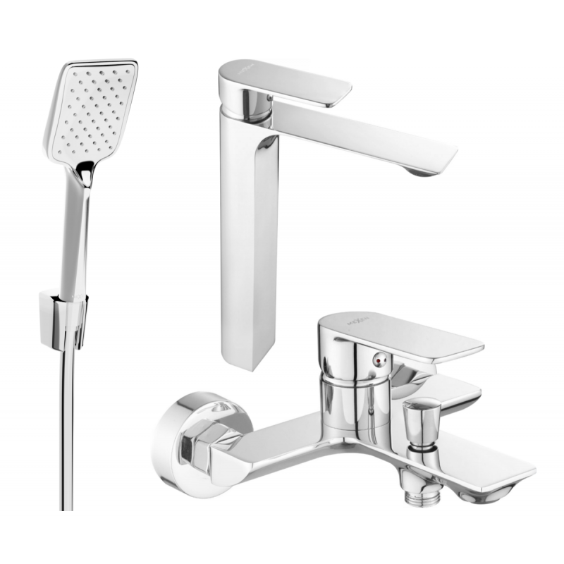 Mexen Alexa R62 conjunto de banheira, cromado - 71213R62-00